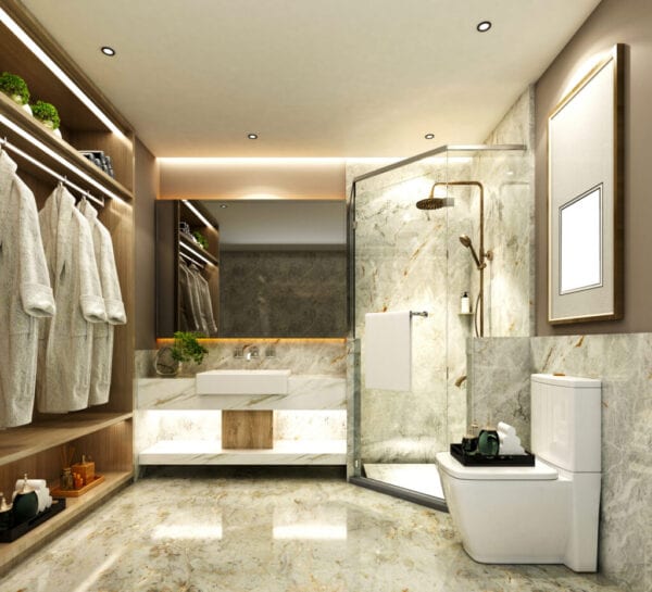 3D-weergave van de badkamer