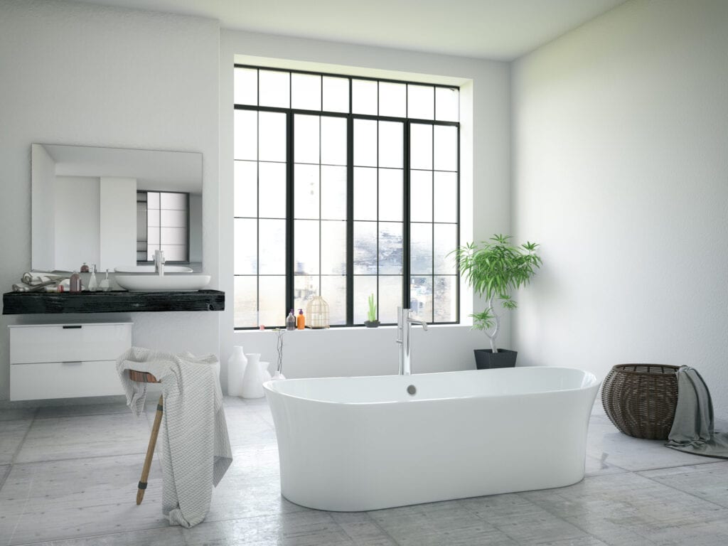 Bad in het moderne interieur betaalbare badkamerinrichting 